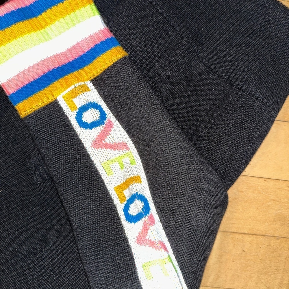 Lisa Todd "Love Bomb" black cardigan zip up sweater, Med  CB2291 - Picture 3 of 5